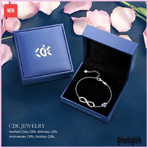 Sterling Silver Infinity Heart Charm Bracelet Adjustable Link Jewelry Gift - Picture 7 of 8